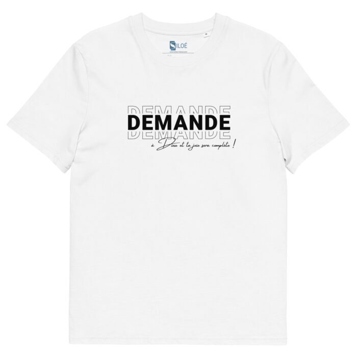 T-shirt chrétien femme “Demande à Dieu” | blanc – Image 3