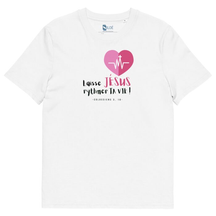 t-shirt-chretien-femme-laisse-jesus-rythmer-ta-vie-blanc