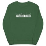 Sweat chrétien femme “Possible à Dieu”| Diverses couleurs – Image 3