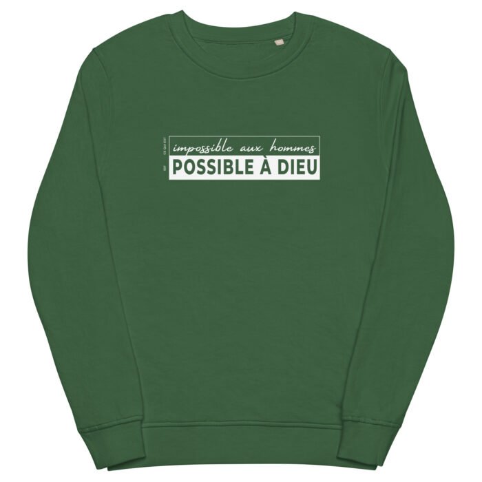 Sweat chrétien femme “Possible à Dieu”| Diverses couleurs – Image 3