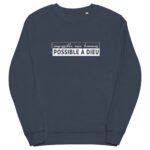 Sweat chrétien femme “Possible à Dieu”| Diverses couleurs – Image 20