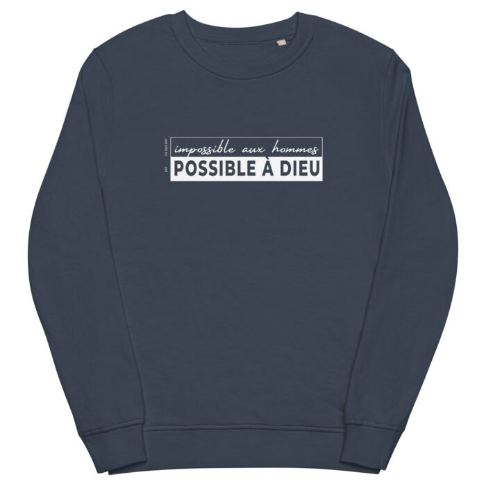 Sweat chrétien femme “Possible à Dieu”| Diverses couleurs – Image 20