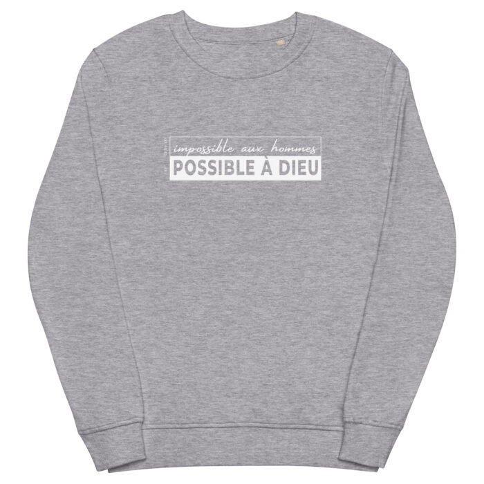 Sweat chrétien femme “Possible à Dieu”| Diverses couleurs – Image 5
