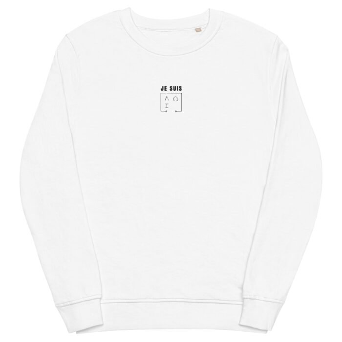 Sweat chrétien femme brodé “Alpha et Oméga” | blanc – Image 2
