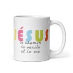 Mug chrétien « Jésus est le chemin, la vérité et la vie » | blanc