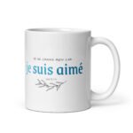 mug chretien je suis aime blanc